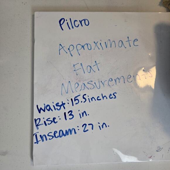 Pilcro Cream Brown Animal Print Avant Garde Denim The Long Bow Trousers Size 29 - Picture 10 of 10